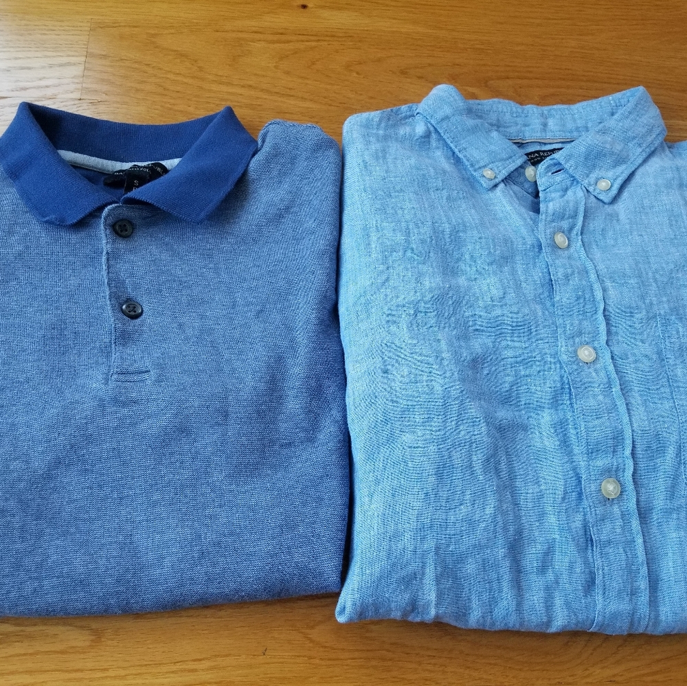 Banana Republic 2 shirt Bundle Linen shirt Polo